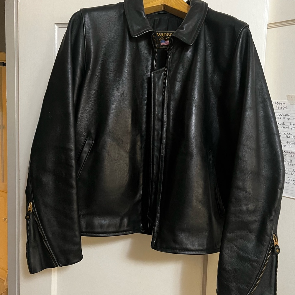 Vanson Enfield leather jacket Model ENF BLK